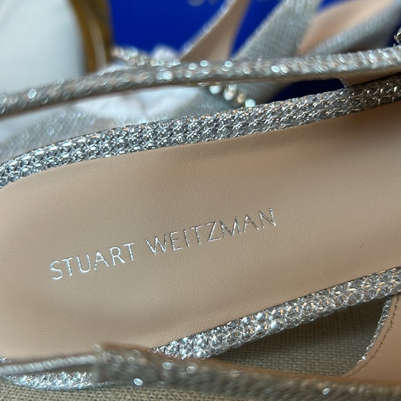 NWT Stuart Weitzman silver heels - Picture 3 of 8